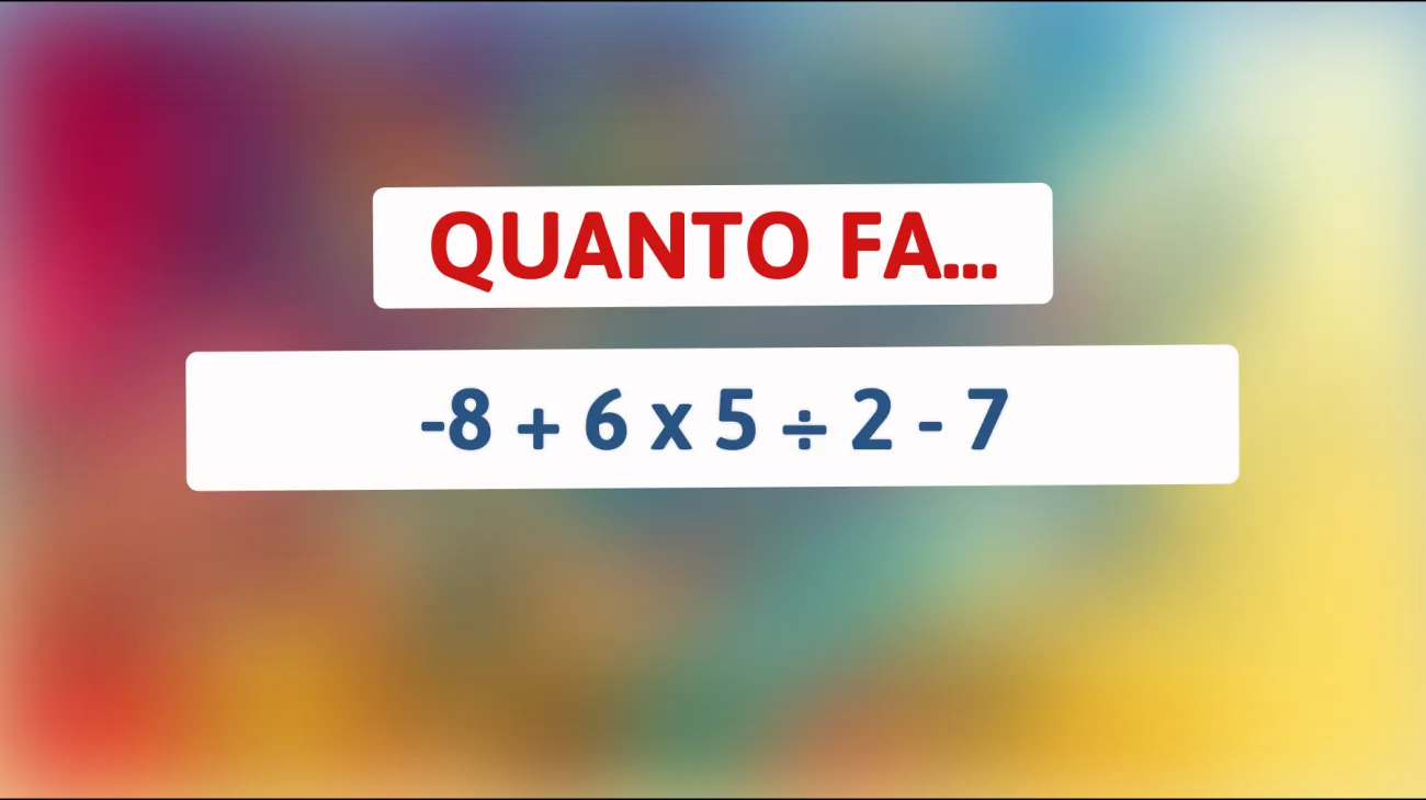 \"Sfida la tua intelligenza: Scopri la risposta a questo enigma di matematica che solo pochi possono risolvere!\""