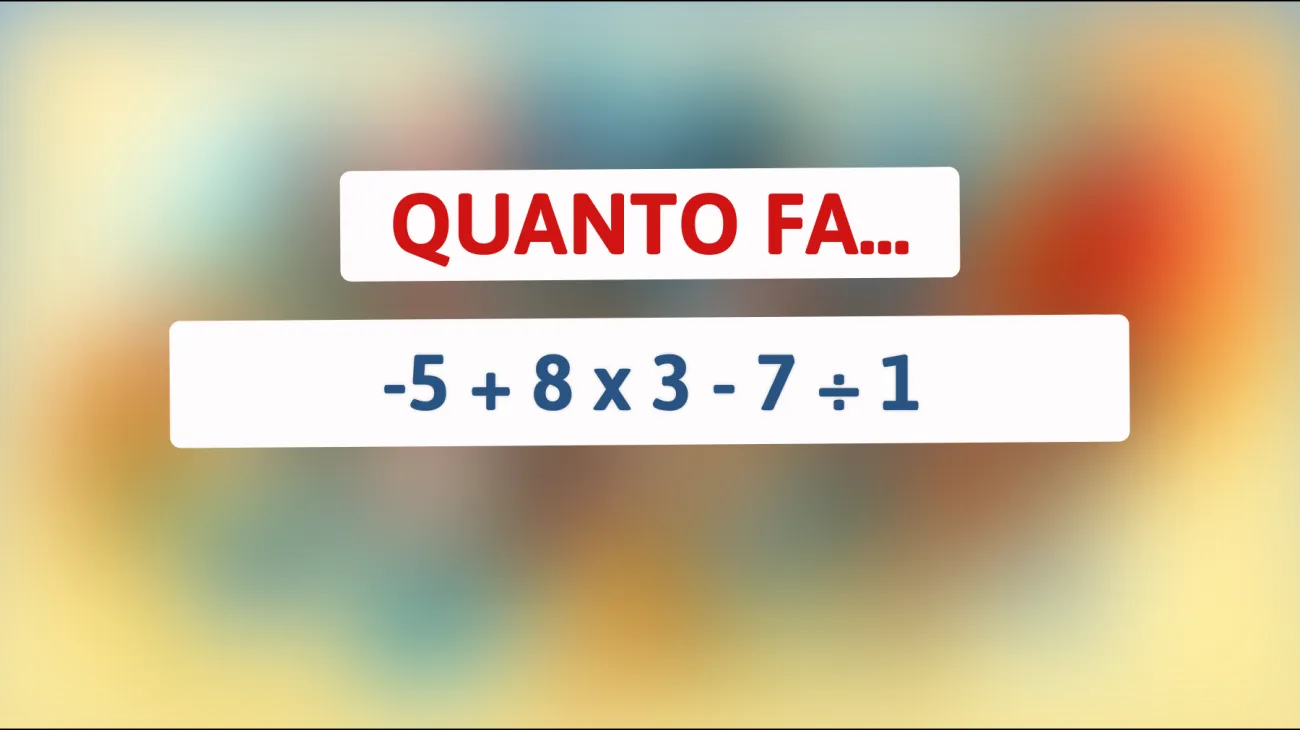 \"Solo i veri geni riescono a risolvere questo enigma matematico in pochi secondi! Prova e scopri se sei uno di loro\""