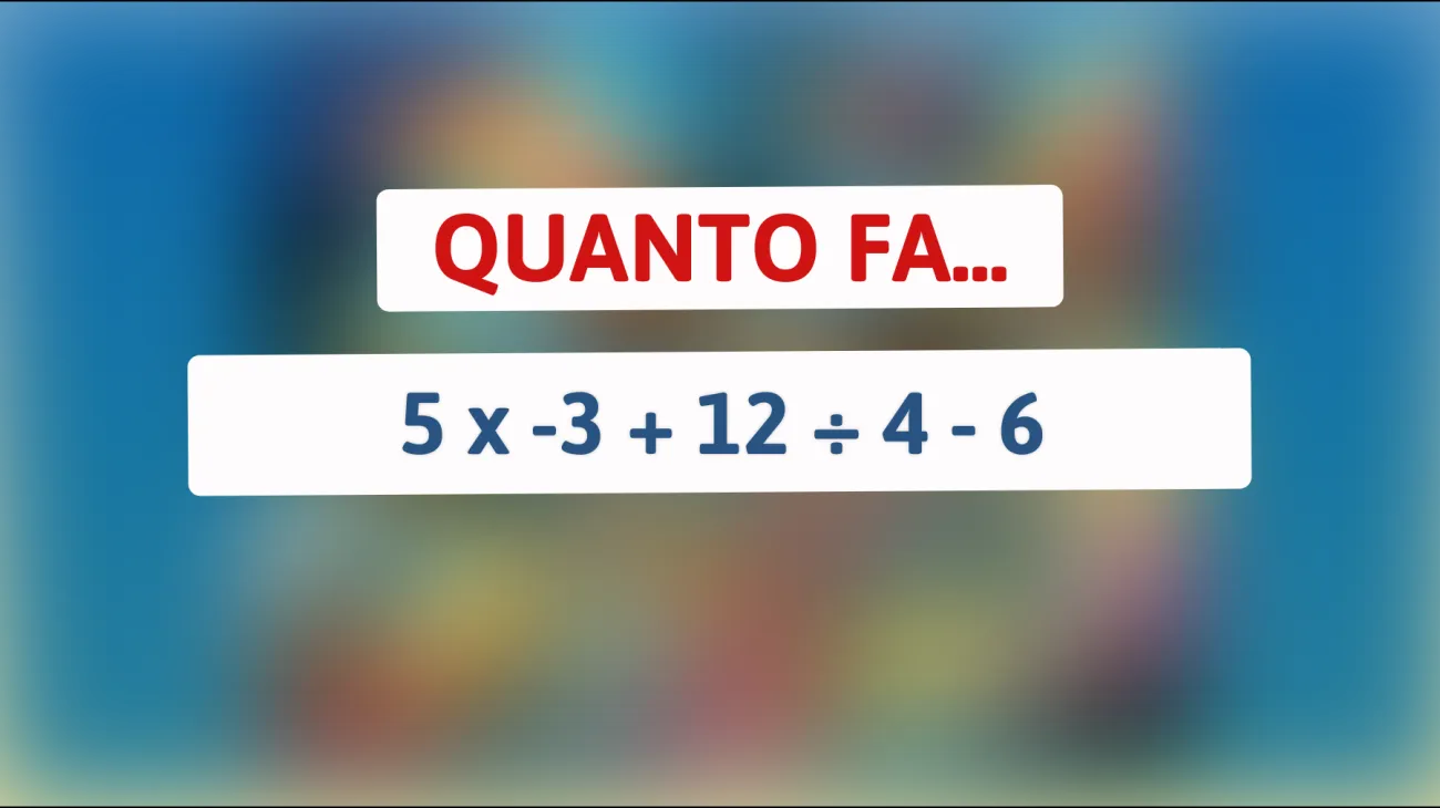 \"Solo l'1% riesce a risolvere questo rompicapo matematico: sei tra le menti geniali?\""