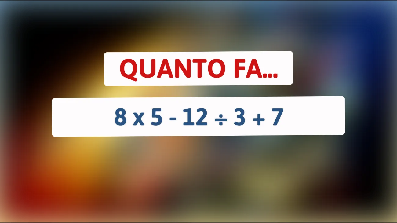 \"Solo le menti più brillanti risolveranno questo enigma matematico: sei all'altezza?\""