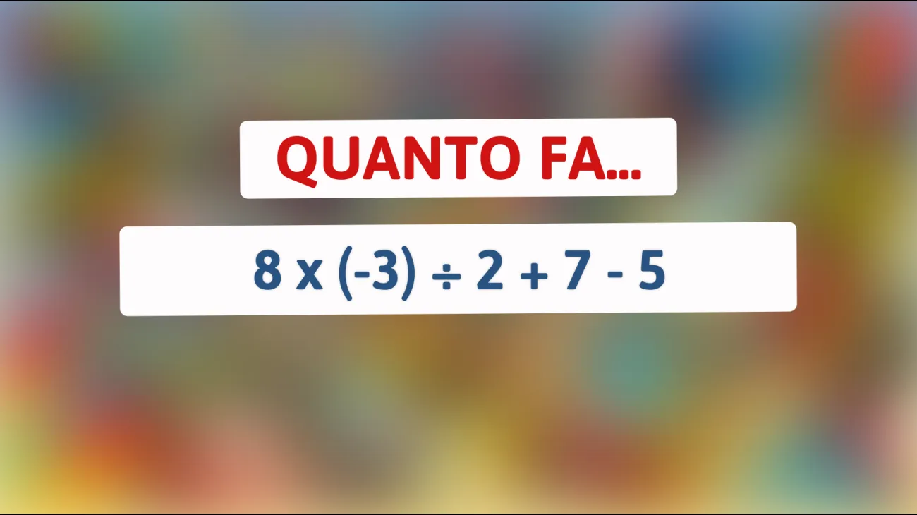 \"Svelato l'indovinello della discordia: solo il 1% delle menti geniali sa risolvere questo enigma matematico, ci riuscirai anche tu?\""