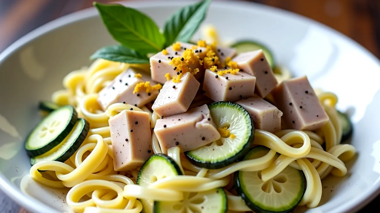 Linguine tonno fresco zucchine"
