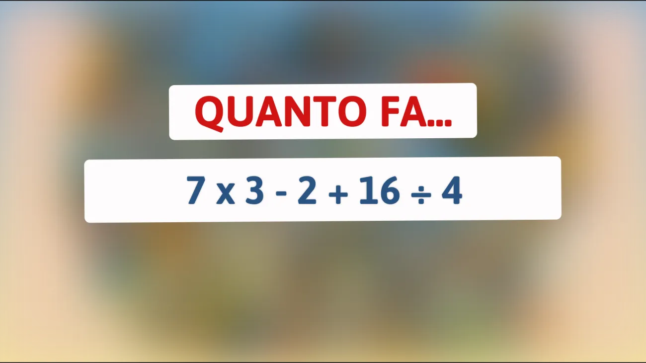 Questa domanda matematica semplice metterà alla prova il tuo vero potenziale intellettivo: riesci a risolverlo?"
