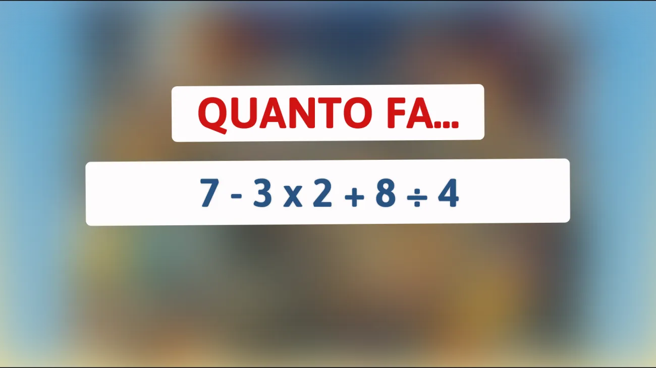 Sfida la tua mente: riesci a risolvere questo indovinello matematico ad occhi chiusi? Scopri se sei tra i pochi geniali in grado di farlo!"