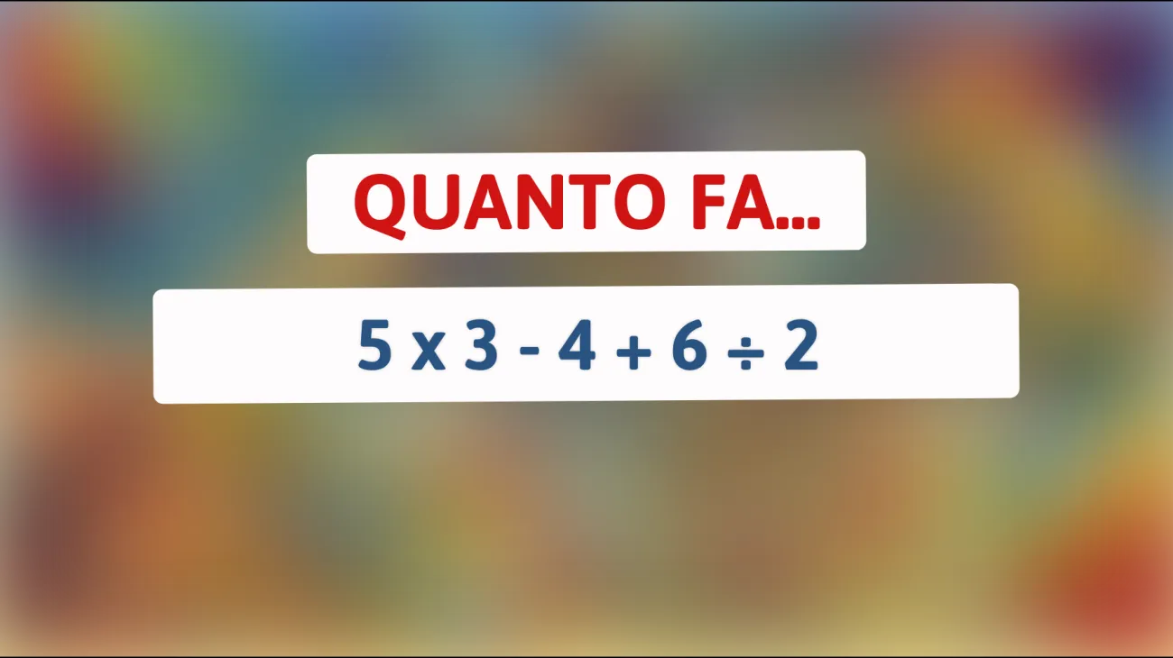 Sfida la tua mente: scopri la risposta all'enigma matematico che solo i geni riescono a risolvere!"