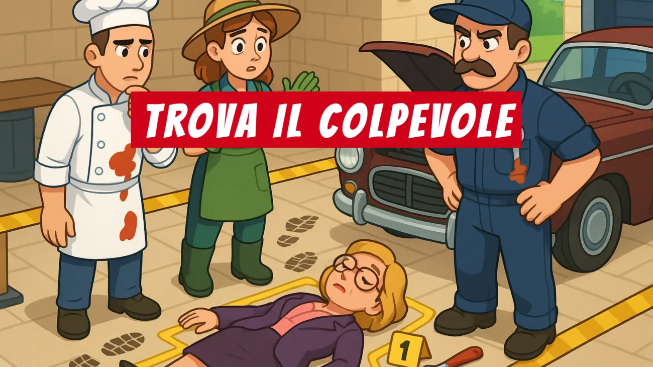Solo chi ha una vera mente da detective può risolvere questo mistero: riesci a scoprire il colpevole del garage? Sfida ufficiale agli intelligenti!"
