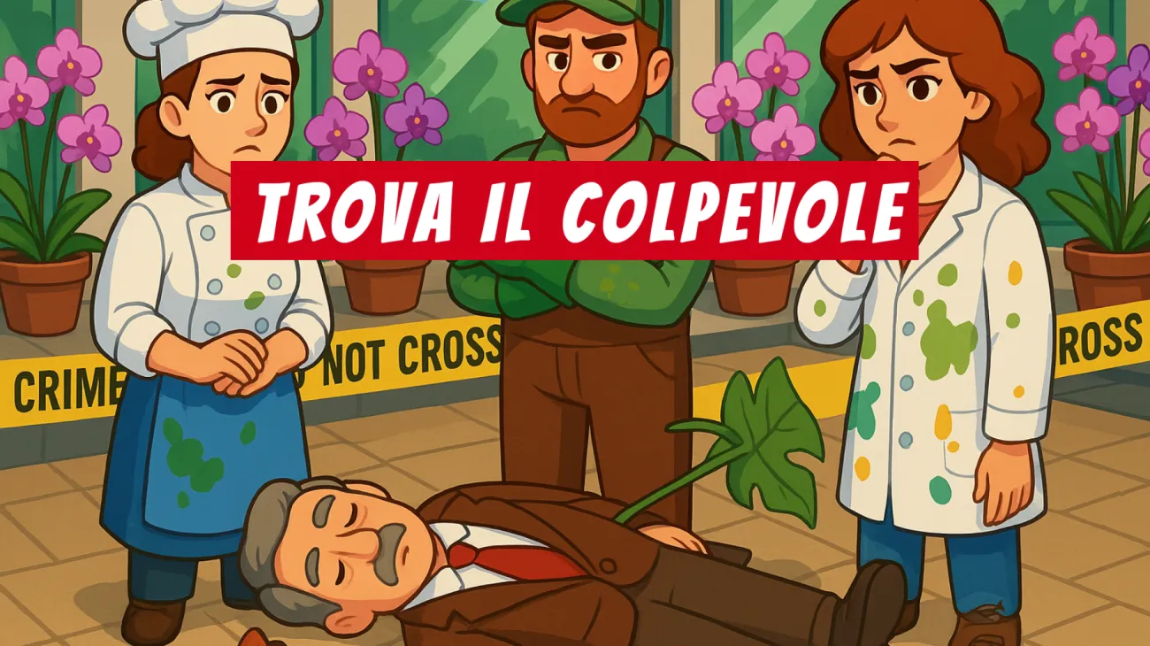 Solo i veri geni riescono a risolvere il mistero della serra: tu sei abbastanza intelligente da scoprire l’assassino?"