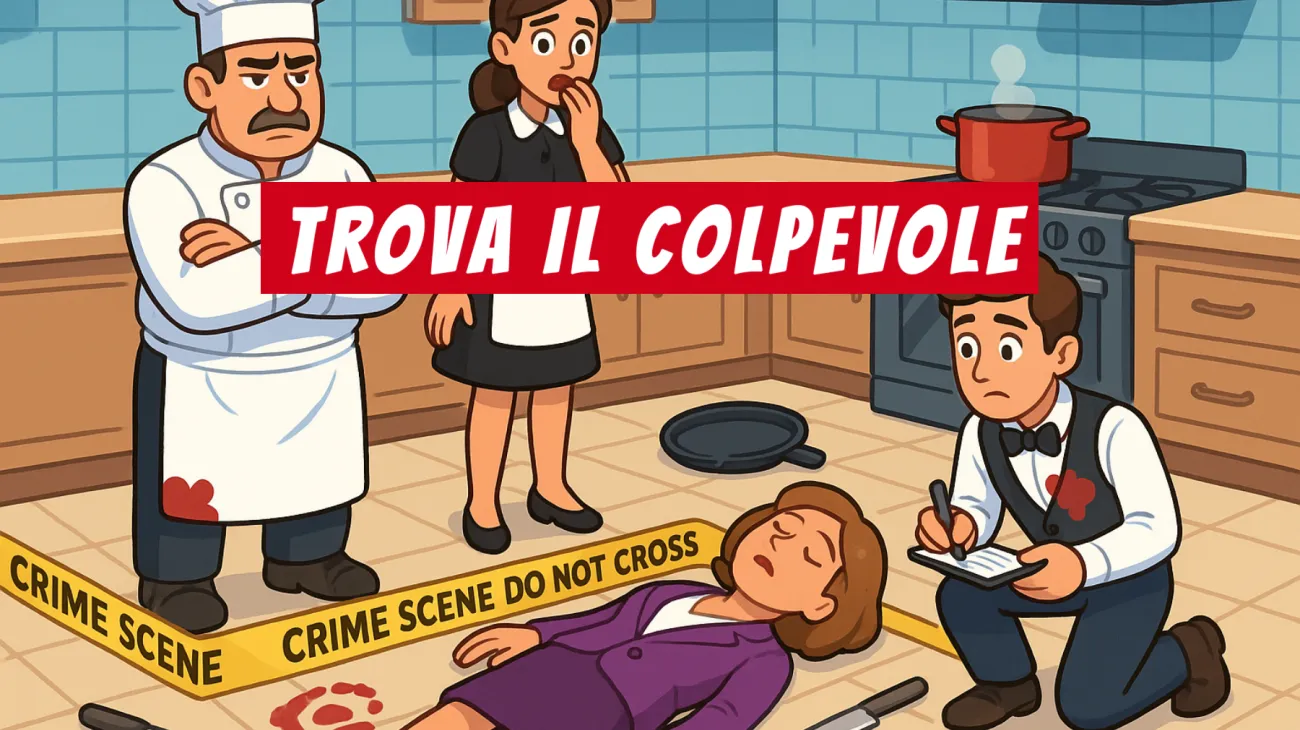 Solo i veri geni riescono a risolvere questo enigma: trova l’assassino nella cucina mortale e sfida la tua intelligenza!"