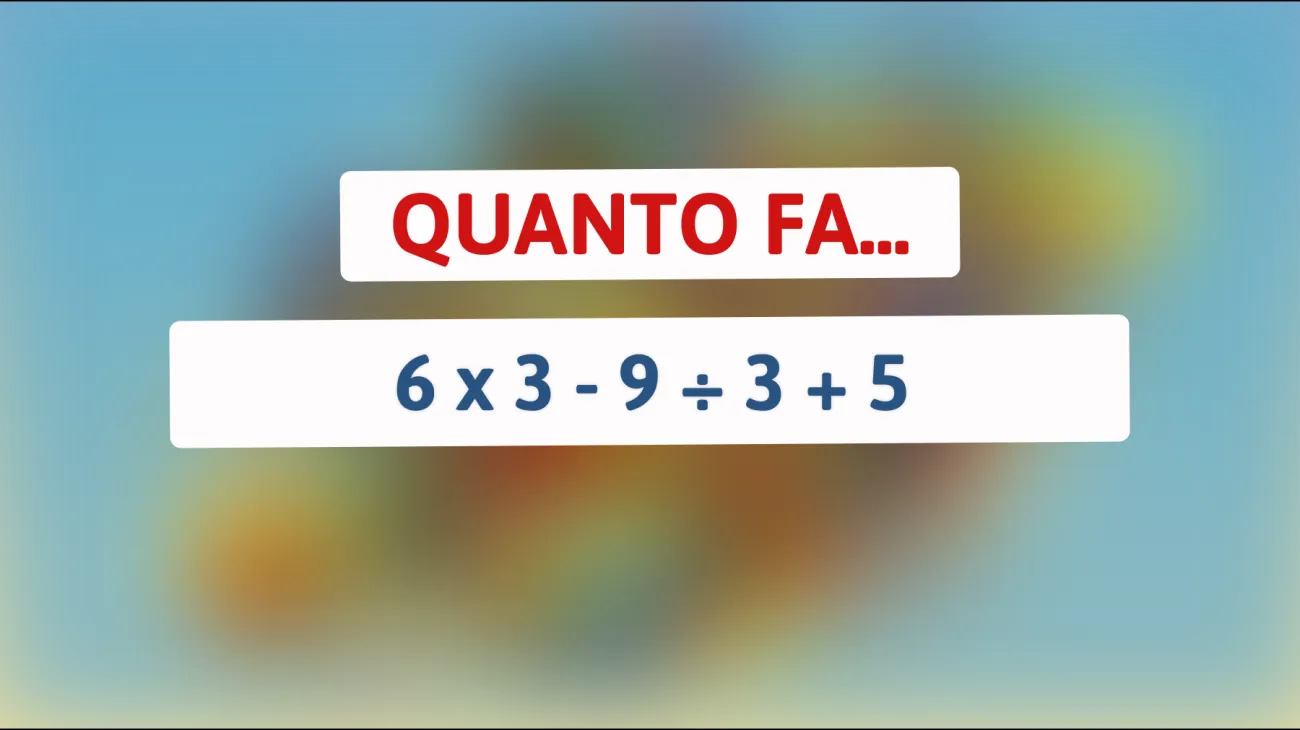Solo il 1% riesce a risolvere questo semplice calcolo matematico: scopri se sei tra i geni del mondo!"