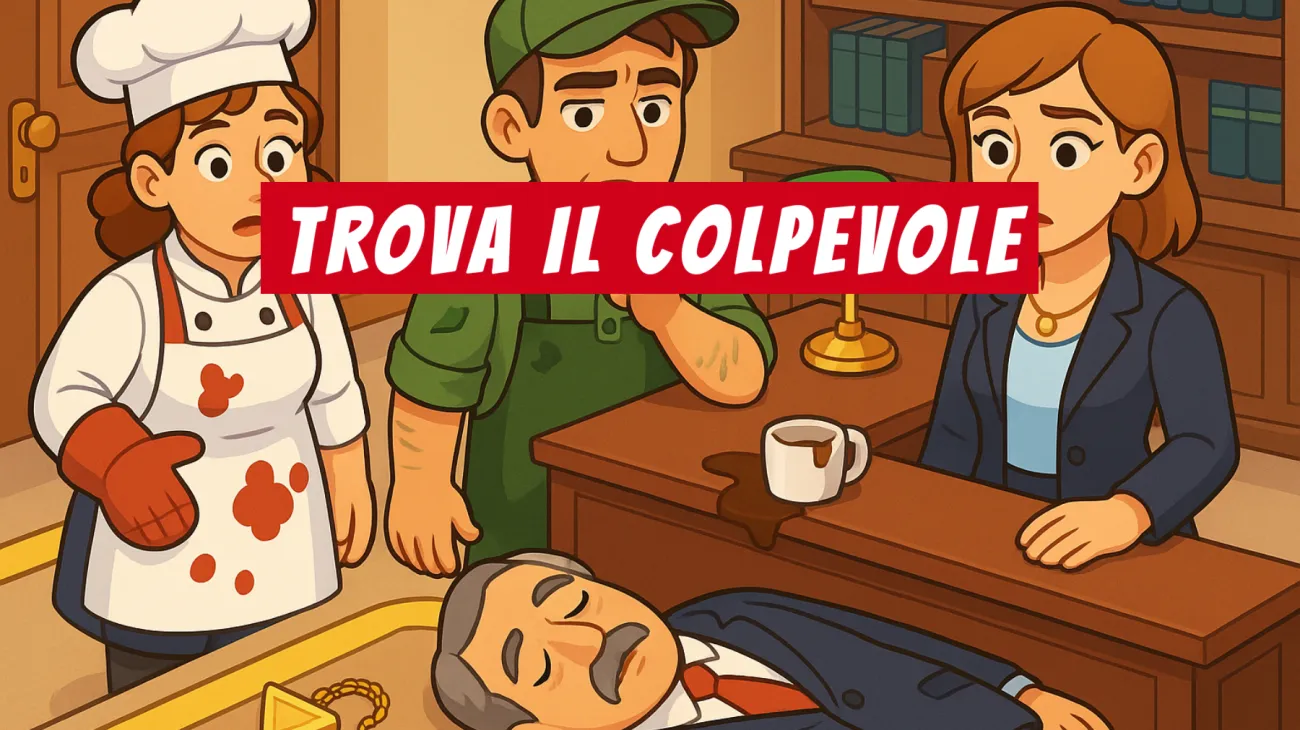Solo il 3% degli italiani riesce a risolvere questo enigma: riuscirai a scoprire il vero assassino nell’Ufficio di Mogano? Sfida accettata!"