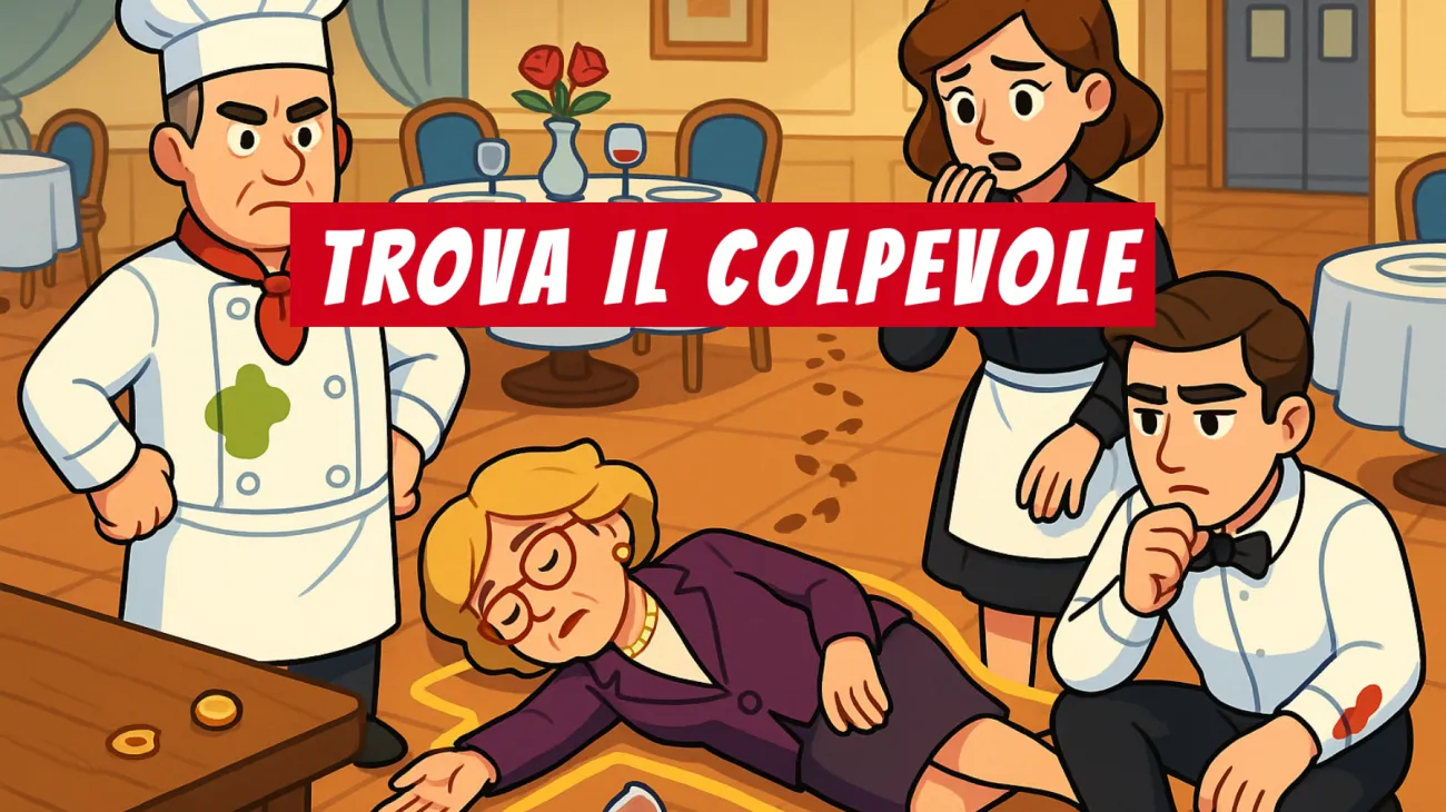Solo il 3% delle persone indovina chi è il vero colpevole di questo misterioso omicidio al ristorante: tu ci riuscirai? Sfida per menti geniali!"