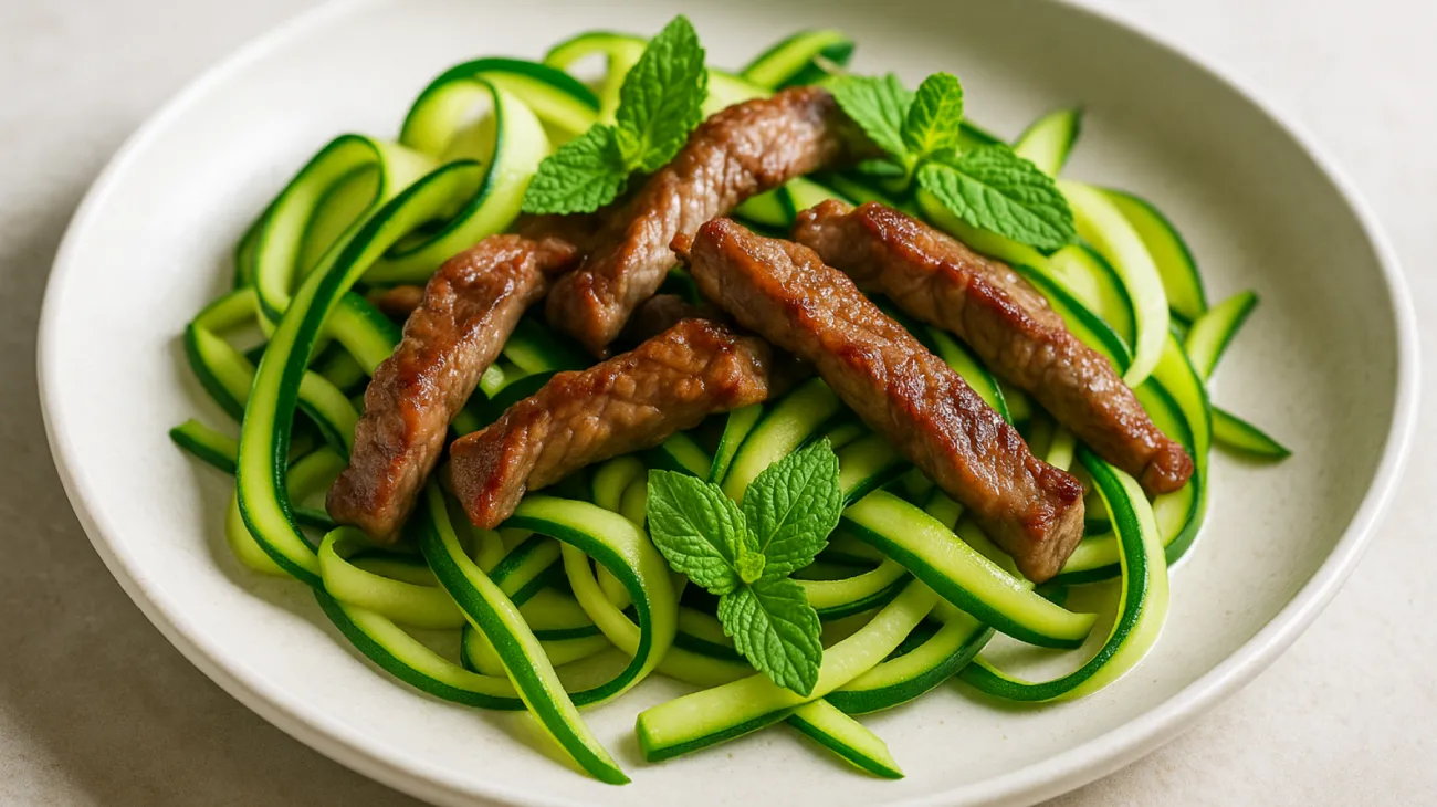 Straccetti al limone zucchine menta"