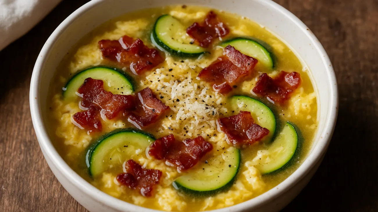 Uova brodo zucchine"