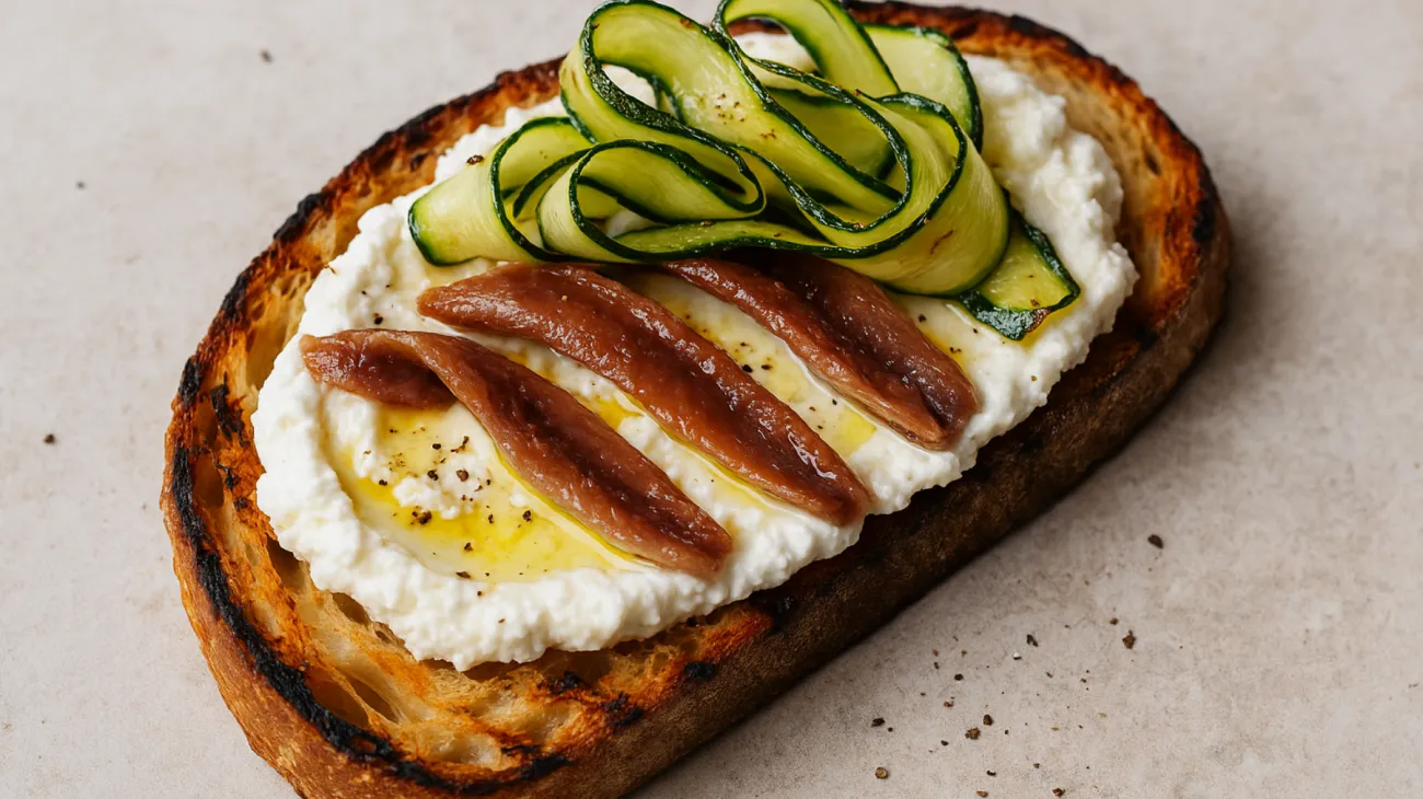 crostoni alici zucchine"