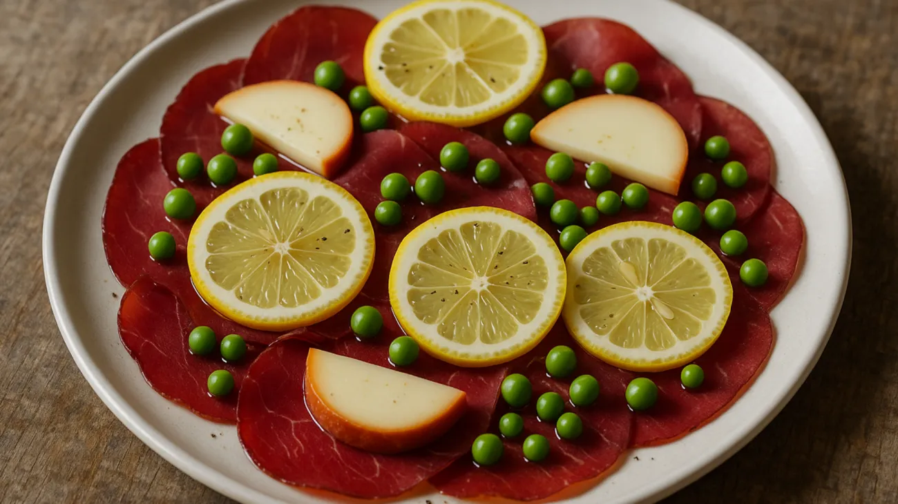 tagliata affumicata piselli limone"