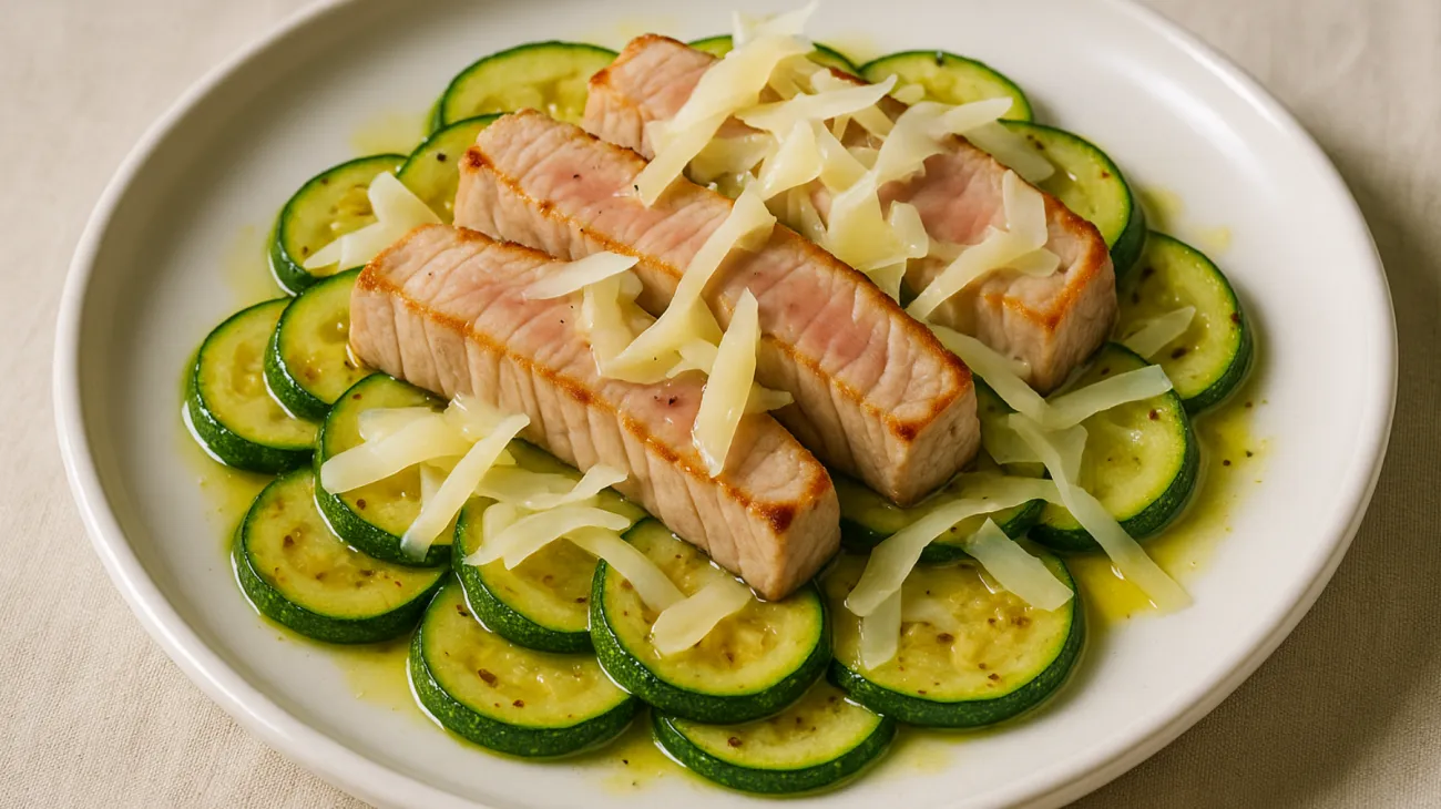 tonno fresco caciocavallo silano zucchine saltate"