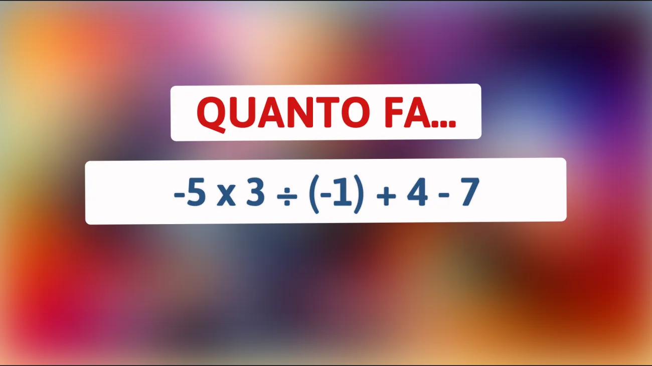 \"Solo le vere menti geniali possono risolvere questo calcolo apparentemente semplice: Hai il coraggio di provarci?\""