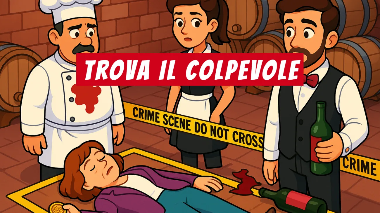 Riesci a scoprire chi è l’assassino? Solo il 2% delle persone risolve questo mistero senza aiuti! Sfida il tuo ingegno nel giallo della Cantina Mortale"
