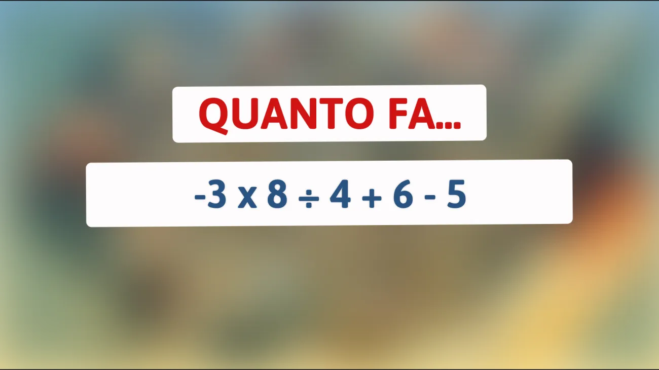 Sfida la tua intelligenza: Riesci a risolvere questo indovinello matematico apparentemente semplice? Scopri se sei un vero genio!"