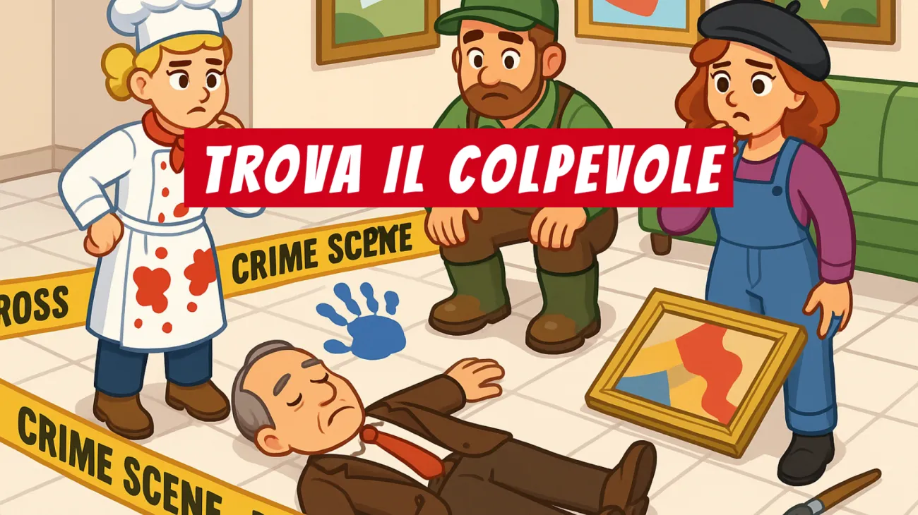 Solo le menti geniali trovano il colpevole in questo misterioso delitto nella galleria d’arte: accetti la sfida?"